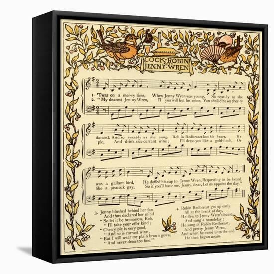 Cock Robin and Jenny Wren-Walter Crane-Framed Premier Image Canvas