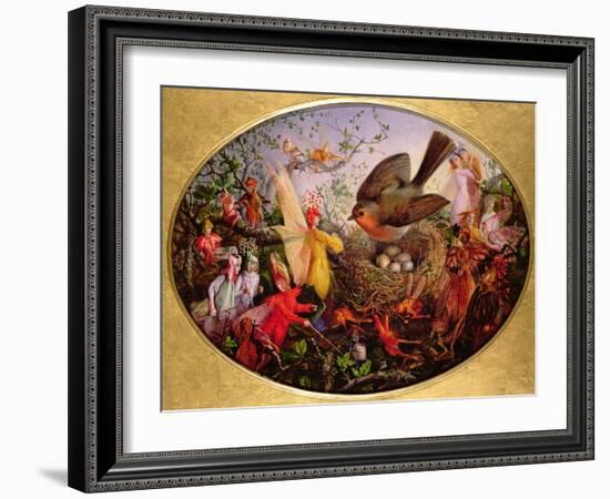 Cock Robin Defending His Nest-John Anster Fitzgerald-Framed Giclee Print