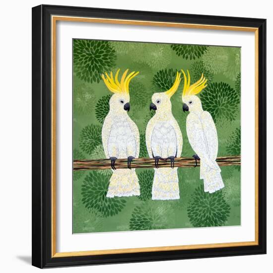 Cockatoo Trio-Lisa Frances Judd-Framed Art Print