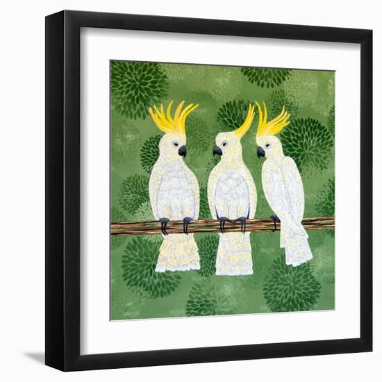 Cockatoo Trio-Lisa Frances Judd-Framed Art Print