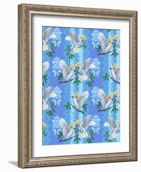 Cockatoos (Pattern)-Maria Rytova-Framed Giclee Print