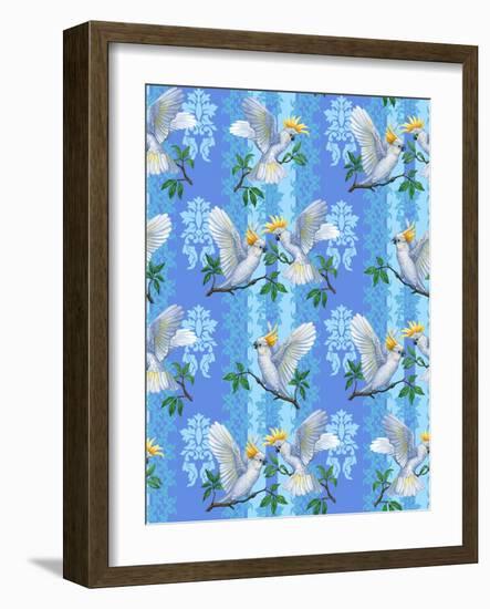 Cockatoos (Pattern)-Maria Rytova-Framed Giclee Print