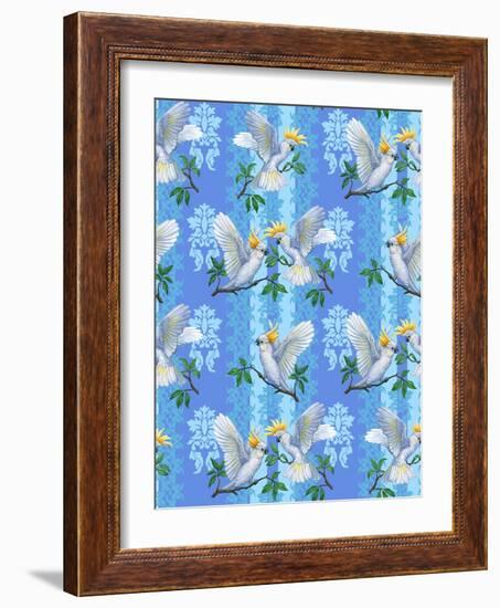 Cockatoos (Pattern)-Maria Rytova-Framed Giclee Print