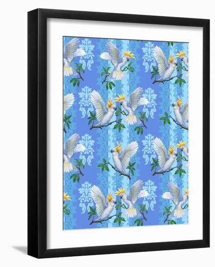 Cockatoos (Pattern)-Maria Rytova-Framed Giclee Print