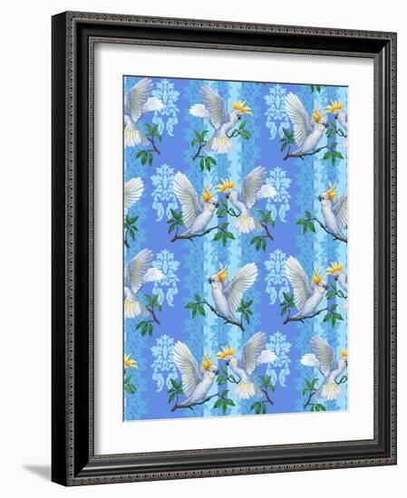 Cockatoos (Pattern)-Maria Rytova-Framed Giclee Print