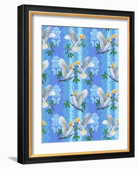 Cockatoos (Pattern)-Maria Rytova-Framed Giclee Print