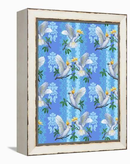 Cockatoos (Pattern)-Maria Rytova-Framed Premier Image Canvas