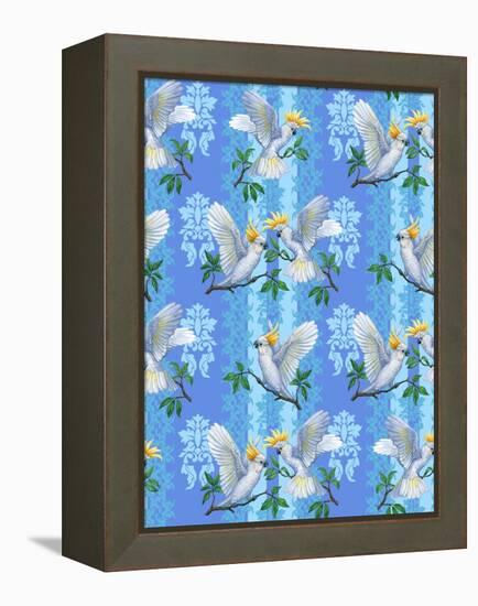 Cockatoos (Pattern)-Maria Rytova-Framed Premier Image Canvas