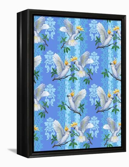 Cockatoos (Pattern)-Maria Rytova-Framed Premier Image Canvas