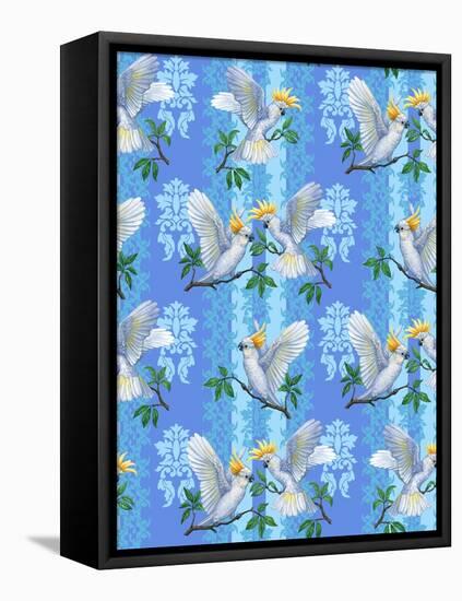 Cockatoos (Pattern)-Maria Rytova-Framed Premier Image Canvas