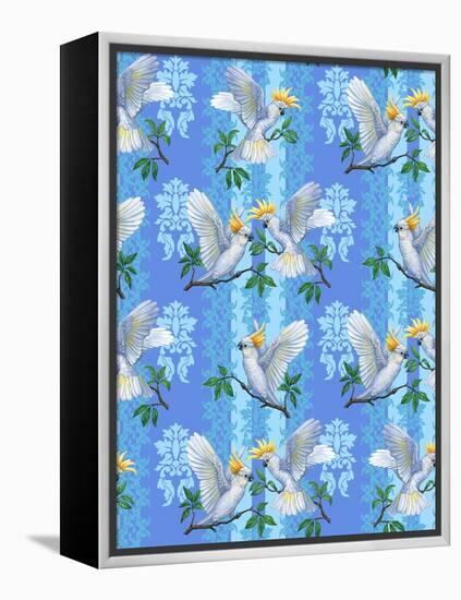 Cockatoos (Pattern)-Maria Rytova-Framed Premier Image Canvas