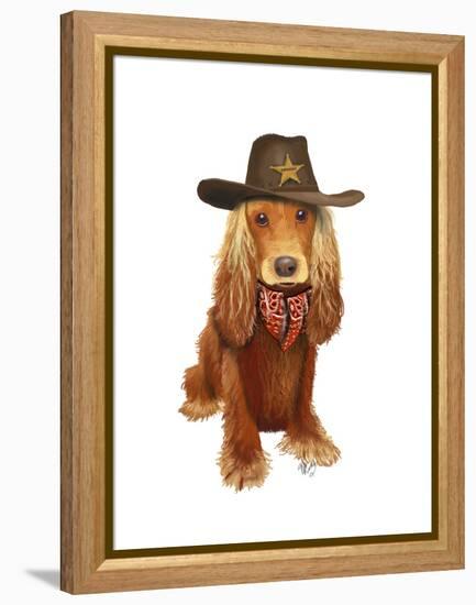 Cocker Spaniel Cowboy-Fab Funky-Framed Stretched Canvas