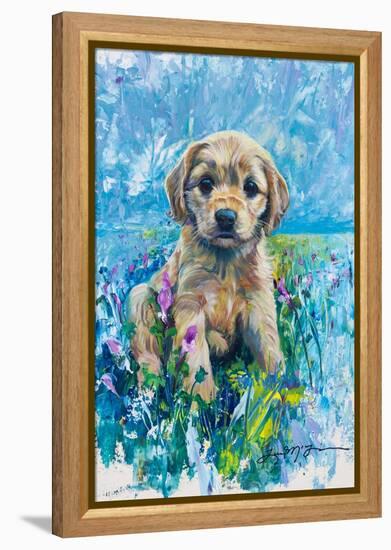 Cocker Spaniel Puppy Love-Lucy P. McTier-Framed Premier Image Canvas