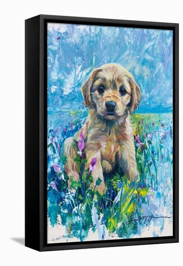 Cocker Spaniel Puppy Love-Lucy P. McTier-Framed Premier Image Canvas