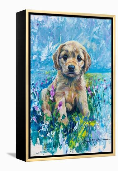 Cocker Spaniel Puppy Love-Lucy P. McTier-Framed Premier Image Canvas