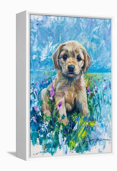 Cocker Spaniel Puppy Love-Lucy P. McTier-Framed Premier Image Canvas