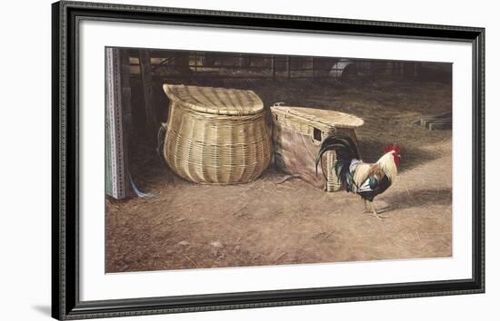 Cockerel And Baskets-Peter Munro-Framed Premium Giclee Print