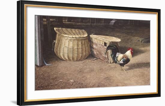 Cockerel And Baskets-Peter Munro-Framed Premium Giclee Print