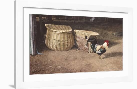 Cockerel And Baskets-Peter Munro-Framed Premium Giclee Print