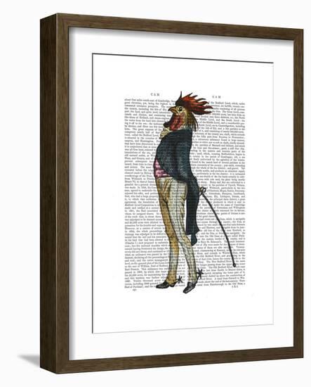 Cockerel with Spurs-Fab Funky-Framed Art Print
