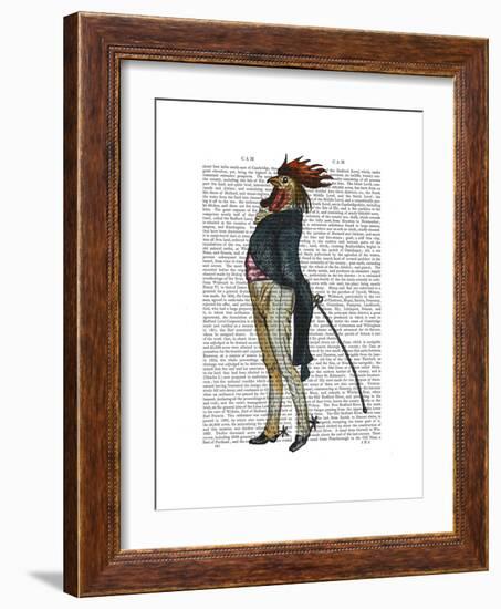 Cockerel with Spurs-Fab Funky-Framed Art Print