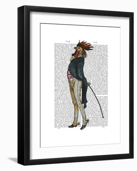 Cockerel with Spurs-Fab Funky-Framed Art Print