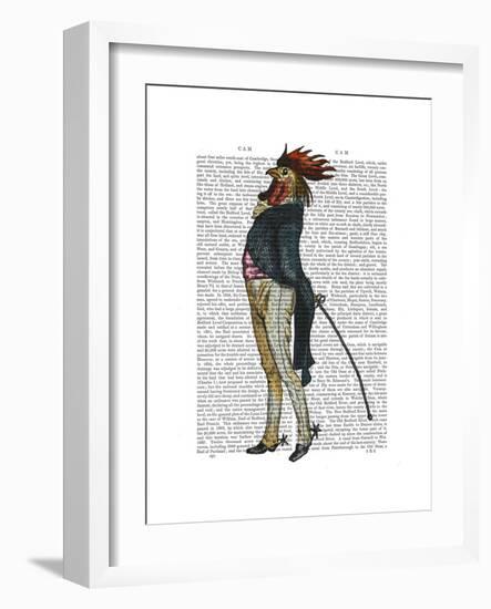 Cockerel with Spurs-Fab Funky-Framed Art Print