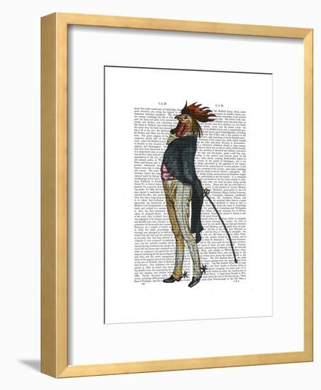 Cockerel with Spurs-Fab Funky-Framed Art Print