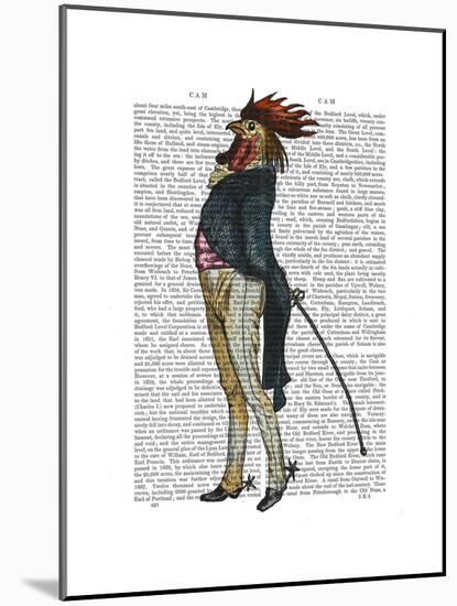 Cockerel with Spurs-Fab Funky-Mounted Art Print