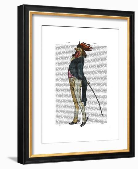 Cockerel with Spurs-Fab Funky-Framed Art Print