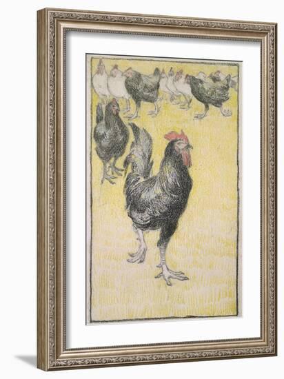 Cockerel-Theophile Alexandre Steinlen-Framed Giclee Print