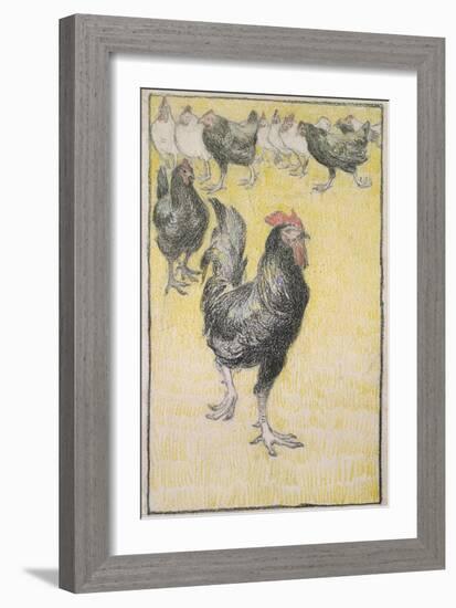 Cockerel-Theophile Alexandre Steinlen-Framed Giclee Print