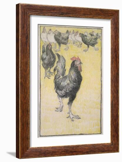 Cockerel-Theophile Alexandre Steinlen-Framed Giclee Print