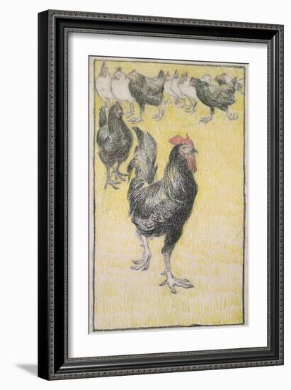 Cockerel-Theophile Alexandre Steinlen-Framed Giclee Print