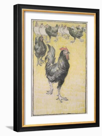 Cockerel-Theophile Alexandre Steinlen-Framed Giclee Print