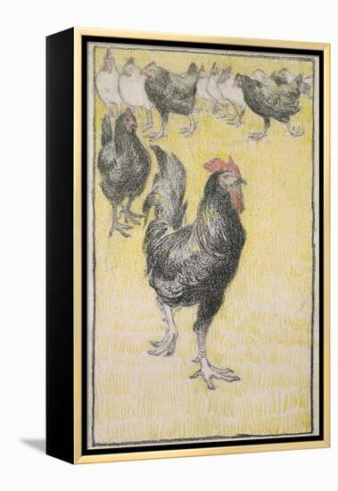 Cockerel-Theophile Alexandre Steinlen-Framed Premier Image Canvas