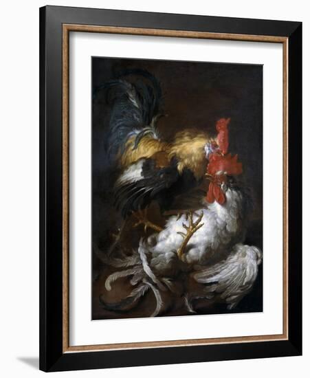 Cockfight-Giovanni (Abate Cassana) Agostino Cassana-Framed Art Print