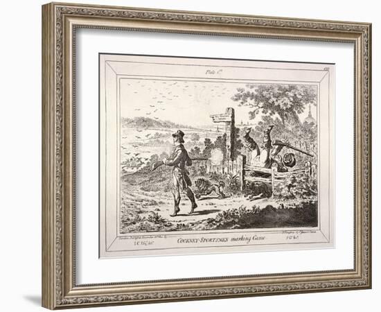 Cockney Sportsmen, London, 1800-James Gillray-Framed Giclee Print