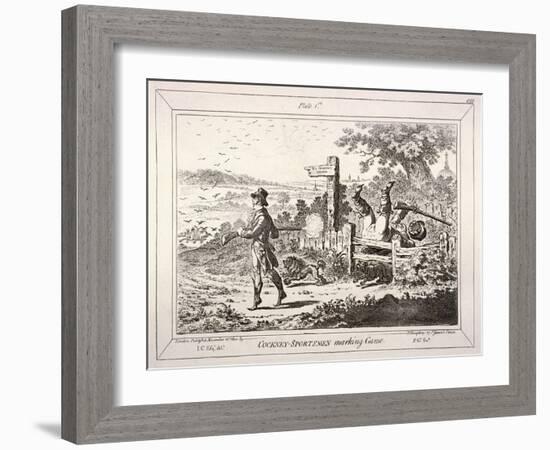 Cockney Sportsmen, London, 1800-James Gillray-Framed Giclee Print