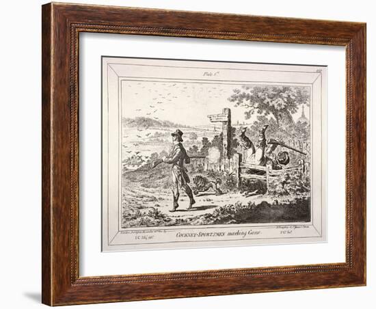 Cockney Sportsmen, London, 1800-James Gillray-Framed Giclee Print