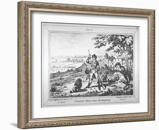 Cockney-Sportsmen Re-Charging, 1800-James Gillray-Framed Giclee Print