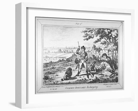 Cockney-Sportsmen Re-Charging, 1800-James Gillray-Framed Giclee Print