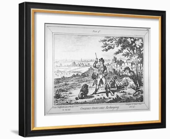 Cockney-Sportsmen Re-Charging, 1800-James Gillray-Framed Giclee Print