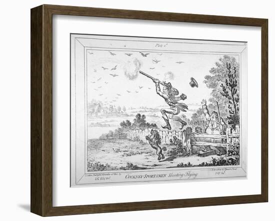 Cockney-Sportsmen Shooting Flying, 1800-James Gillray-Framed Giclee Print