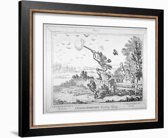 Cockney-Sportsmen Shooting Flying, 1800-James Gillray-Framed Giclee Print