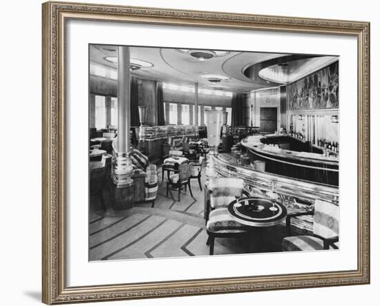 Cocktail Bar of the Queen Mary-null-Framed Photographic Print