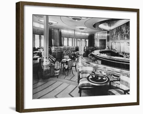 Cocktail Bar of the Queen Mary-null-Framed Photographic Print