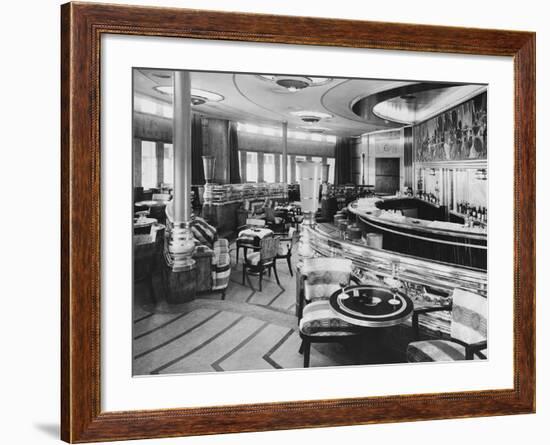 Cocktail Bar of the Queen Mary-null-Framed Photographic Print