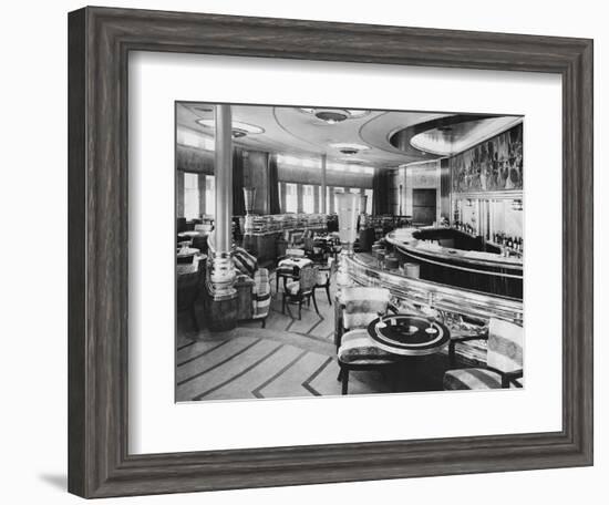 Cocktail Bar of the Queen Mary-null-Framed Photographic Print