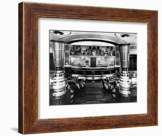 Cocktail Bar on SS Queen Mary-null-Framed Photographic Print